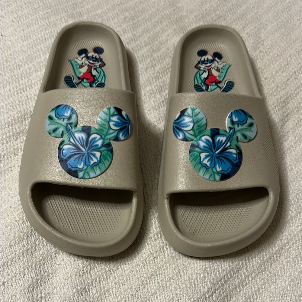 Disney Tan and Blue Mickey Mouse Sandals